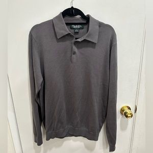 Brooks Brothers‎ Collar Polo Sweater Large Men Long Sleeve